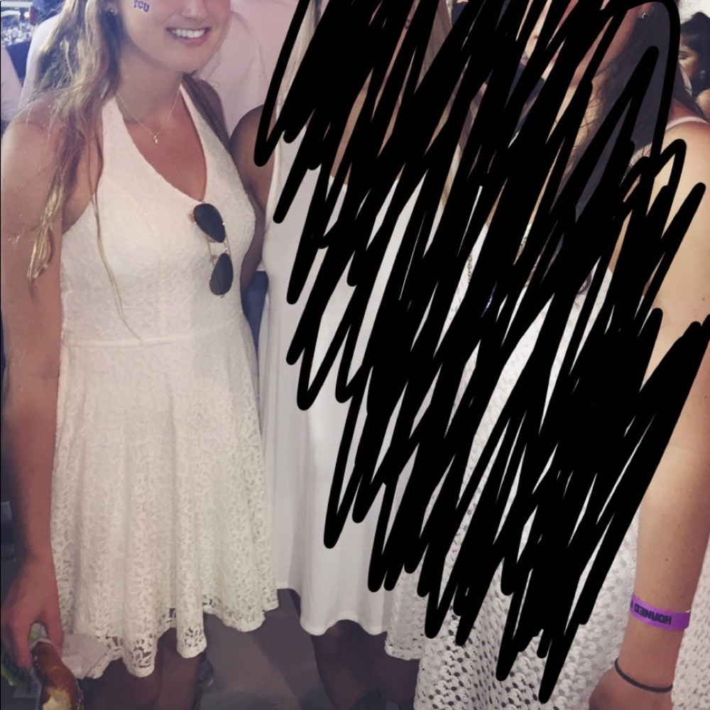 Off White Halter Dress - Abercrombie & Fitch